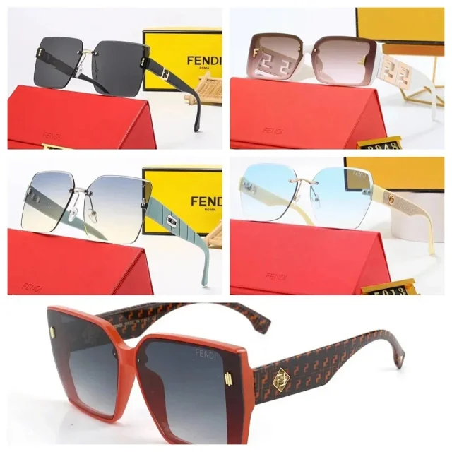 Fendi Eyewear Oversized square rimless sunglasses product detail image 2