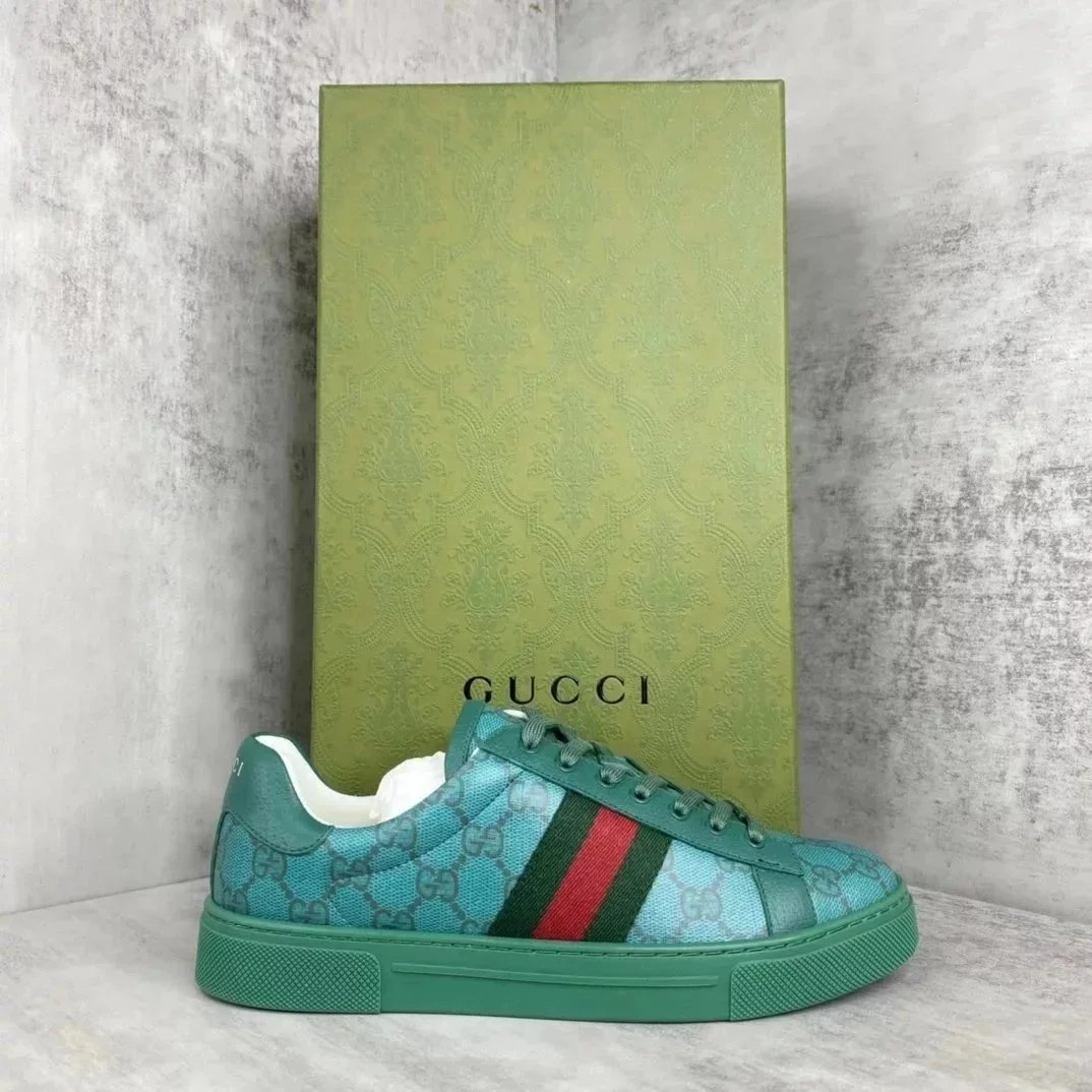 Gucci Ace Bee Embroidery White Sneakers - 3
