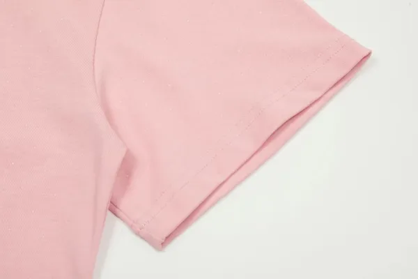 Rest & Recreation Logo Embroidered Pink T-Shirt - 7