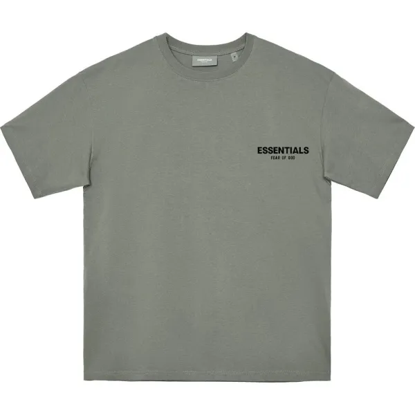 Fear of God Essentials Logo T-Shirt Olive Gray T-Shirt - 1