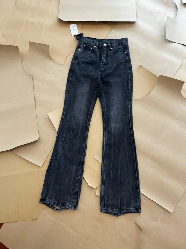 Balenciaga Jeans Denim with logo print, side stripes, or flared-leg designs product detail image 5