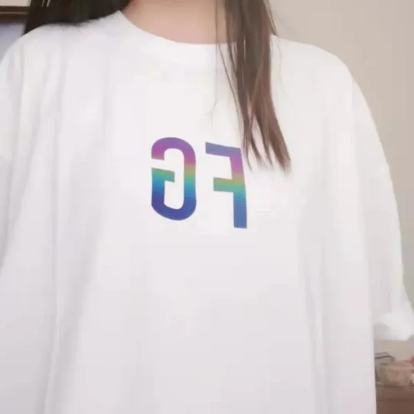 GRA Rainbow Gradient Logo T-Shirt White - 1