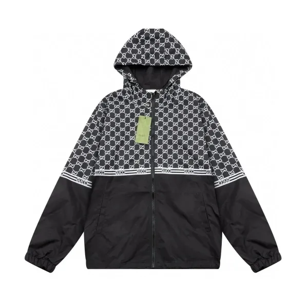 Gucci GG Monogram Windbreaker Black - 1