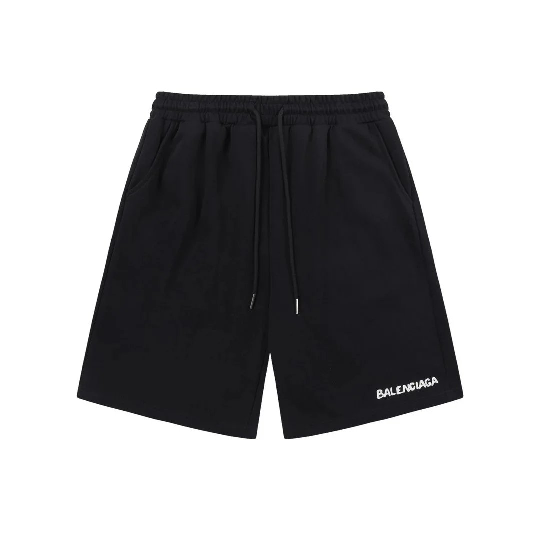 Balenciaga BB Logo Splatter-Print Shorts White - 2