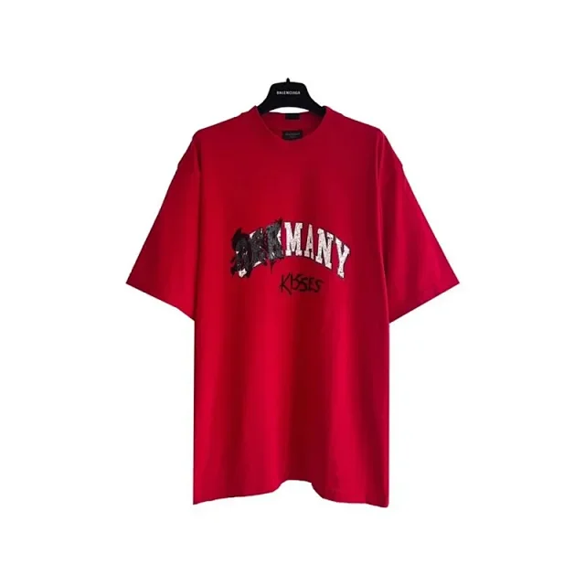 Balenciaga T-Shirts Short-Sleeve Crew-Neck Graphic product detail image 2
