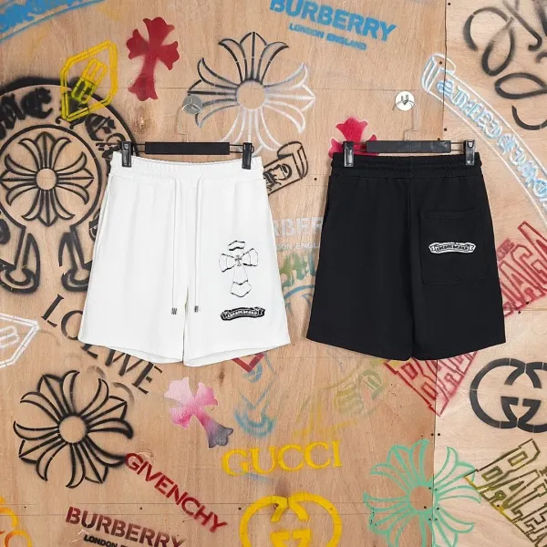 Chrome Hearts x Unknown Brand Cross-Embellished Black Shorts - 2