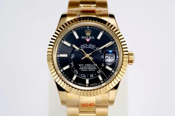 Rolex Sky-Dweller 326938 Black Dial Gold Mechanical Watch - 1