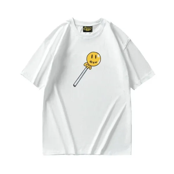 Drew House Lollipop Smiley White T-Shirt - 1