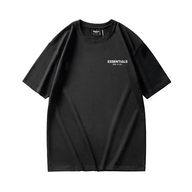 ESSENTIALS T-Shirts Oversized crewneck short-sleeve T-shirt with Fear of God print product detail image 1