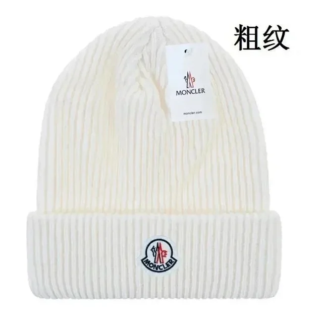 Moncler Hats Ribbed cuffed knit beanie product detail image 2