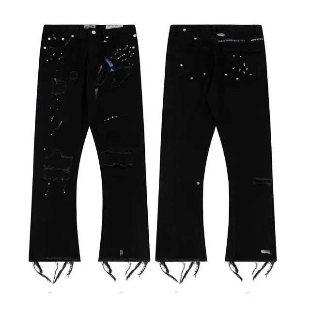Gallery Dept. Jeans Distressed paint-splatter denim product detail image 2