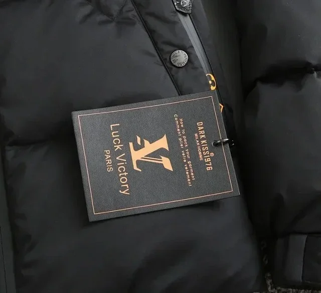 Louis Vuitton Down Jackets Black quilted puffer jacket with stand collar product detail image 9