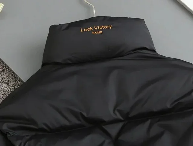 Louis Vuitton Down Jackets Black quilted puffer jacket with stand collar product detail image 17
