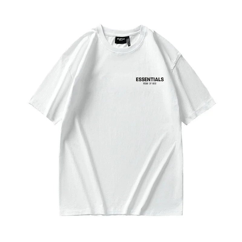 ESSENTIALS T-Shirts Oversized crewneck short-sleeve T-shirt with Fear of God print — 2