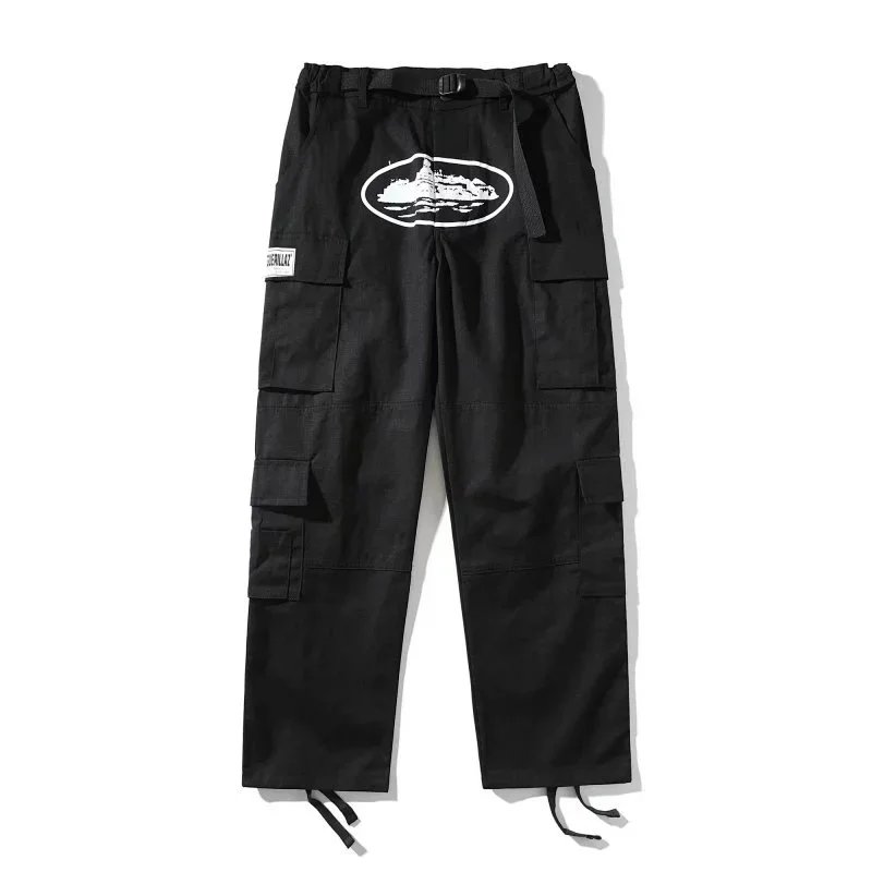 Corteiz Shorts Cargo with Webbing Belt and Oval Graphic Print — 33