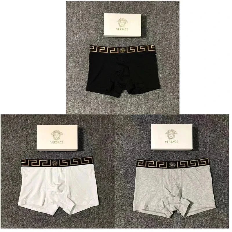 Lacoste Underwear Boxer Briefs — Versace white, black, and gray gift box set