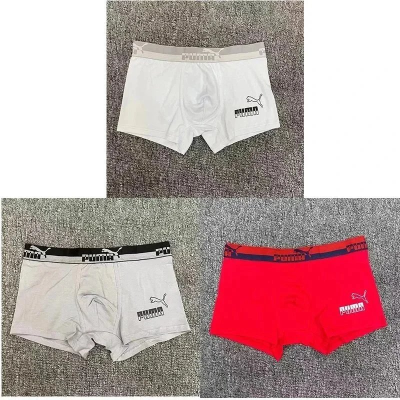 Lacoste Underwear Boxer Briefs — PUMA White, Gray, and Red Gift Set
