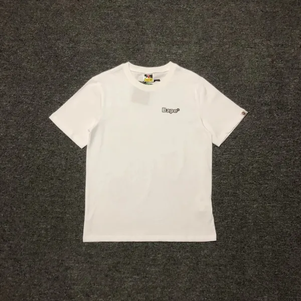 BAPE Logo Small Print White T-Shirt - 1