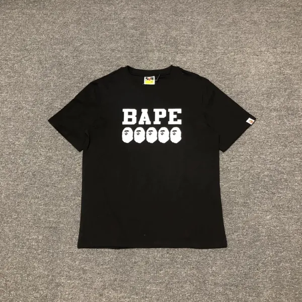 BAPE Five Ape Heads Black T-Shirt - 1