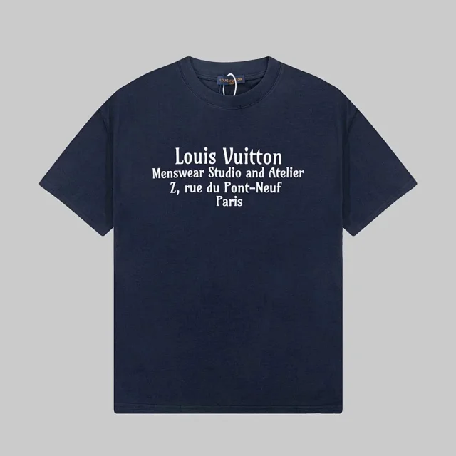 Louis Vuitton T-Shirts Short-Sleeve Logo Print product detail image 1