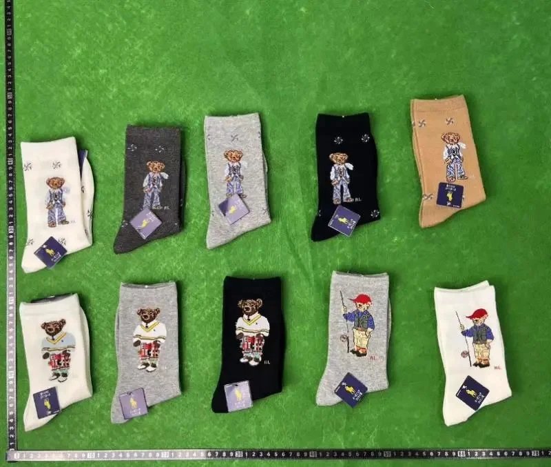 Ralph Lauren Polo Bear Crew Socks White - 7