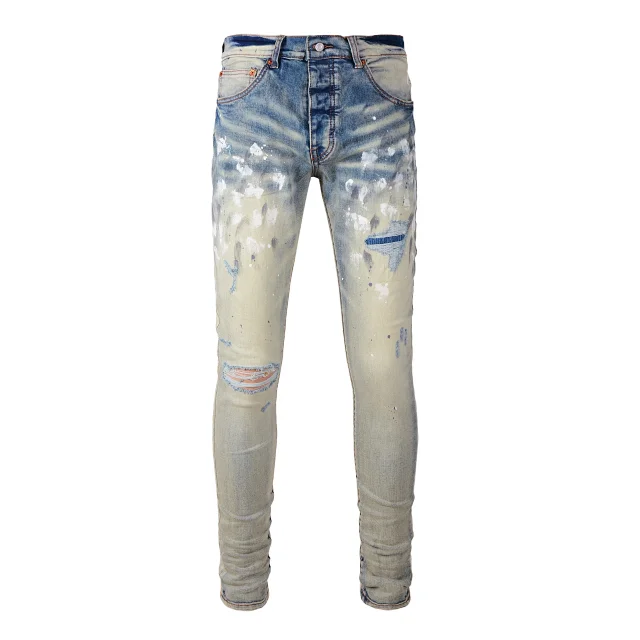 Purple Jeans Distressed Slim-Fit product detail image 5