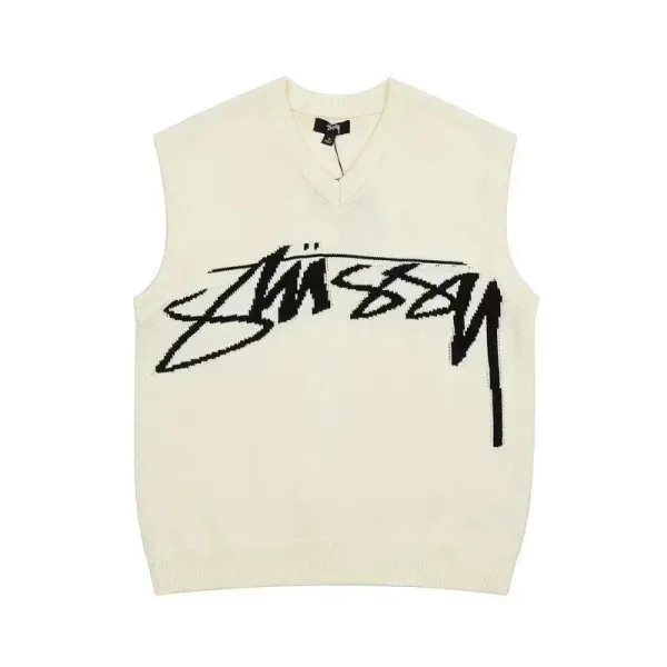 Off-White Reversible Logo Knit Vest Black/White - 5