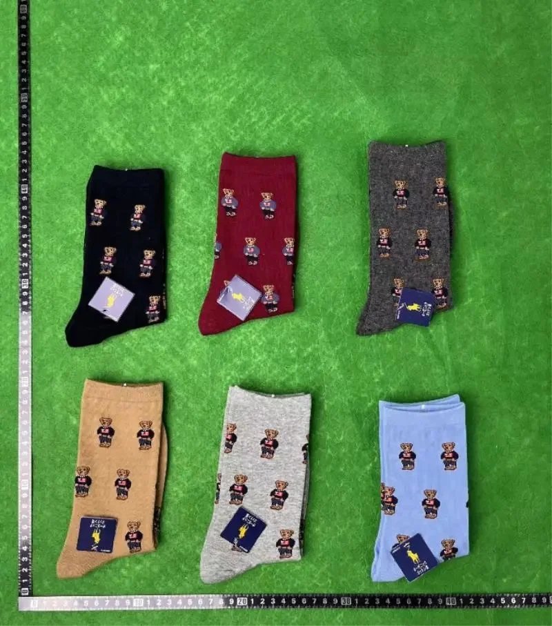 Ralph Lauren Polo Bear Crew Socks White - 8