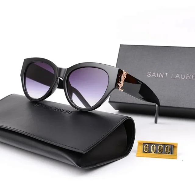 Saint Laurent Eyewear Cat-Eye Sunglasses with YSL Logo Temples product detail image 8