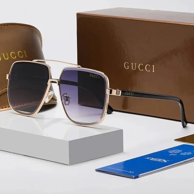 Gucci Eyewear 4643 square metal-frame sunglasses product detail image 6