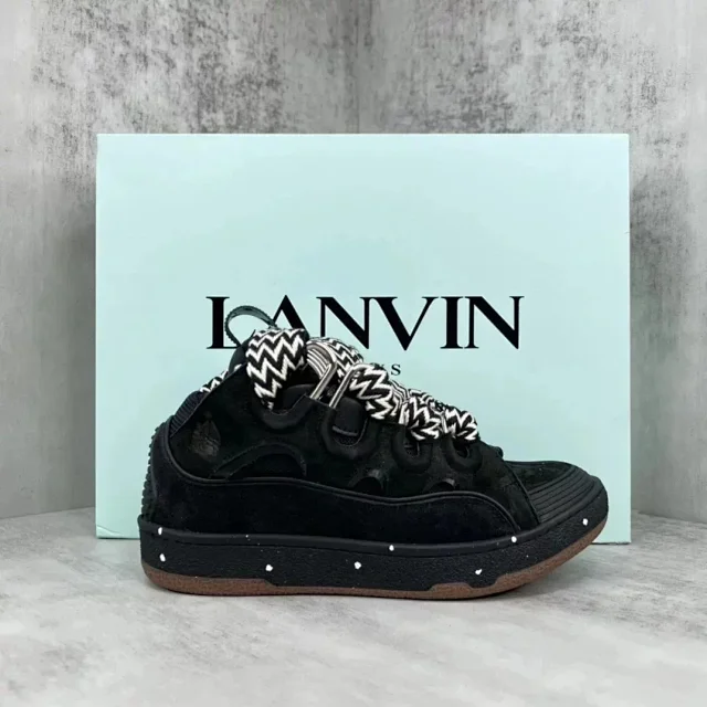 Lanvin Sneakers Curb with oversized patterned laces product detail image 4
