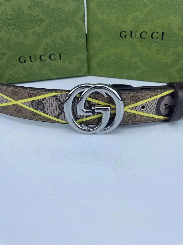Burberry Belts Check Pattern Belt with B Monogram Buckle product detail image 10