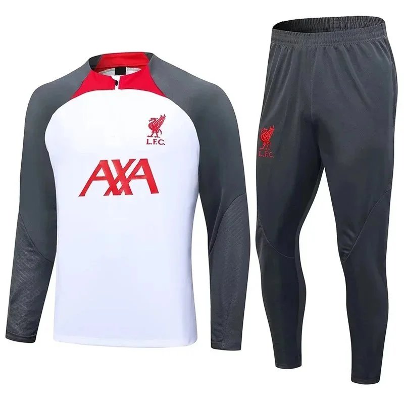 Paris Saint-Germain Tracksuits Long-Sleeve Half-Zip Football Training Set — Bai Li