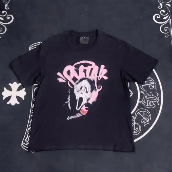 Gallery Dept. Scream Mask Pink Spray Graphic T-Shirt - 1