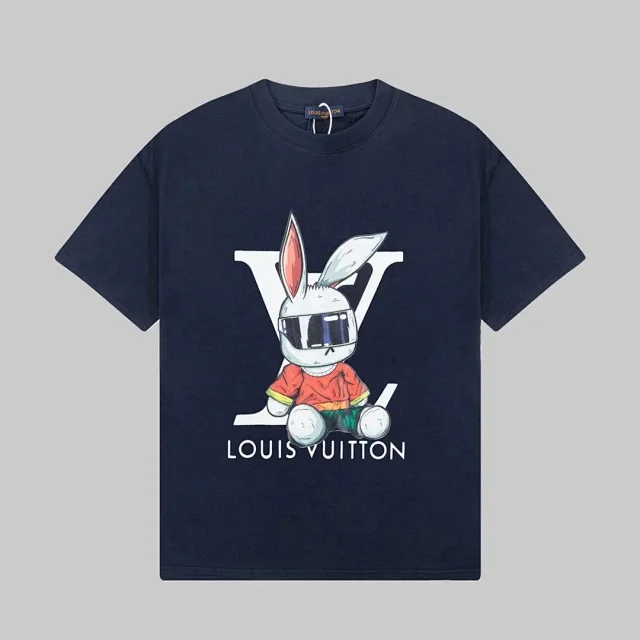 Louis Vuitton T-Shirts LV Logo and Rabbit Graphic Print product detail image 2