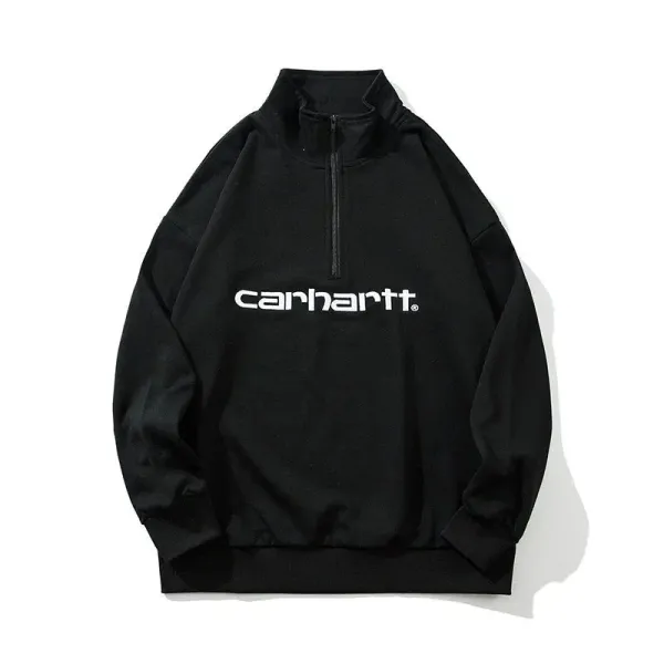 Carhartt WIP Half-Zip Pullover Black Hoodie - 1