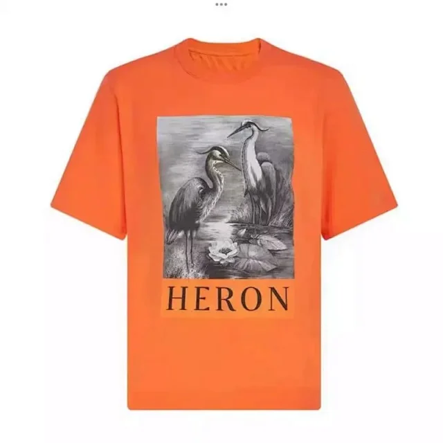 Unbranded T-Shirts Heron Graphic Crew Neck T-Shirt product detail image 3