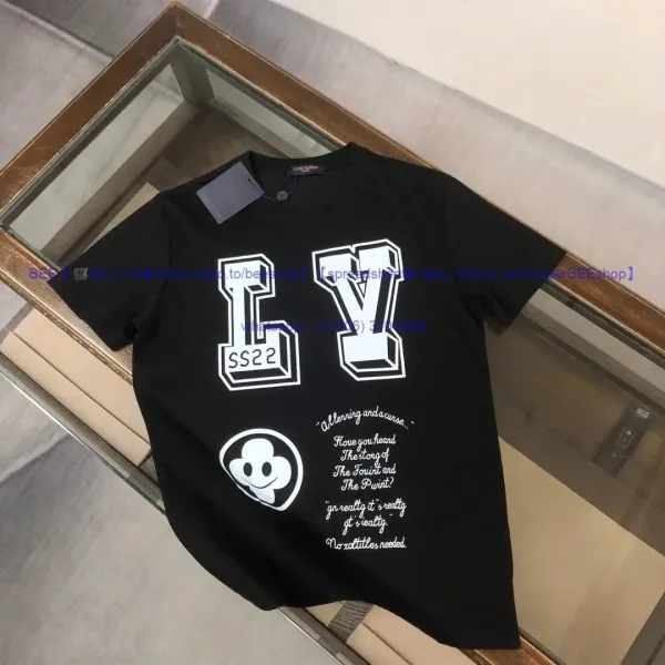 Louis Vuitton SS22 LV Logo Graphic Black T-Shirt - 1
