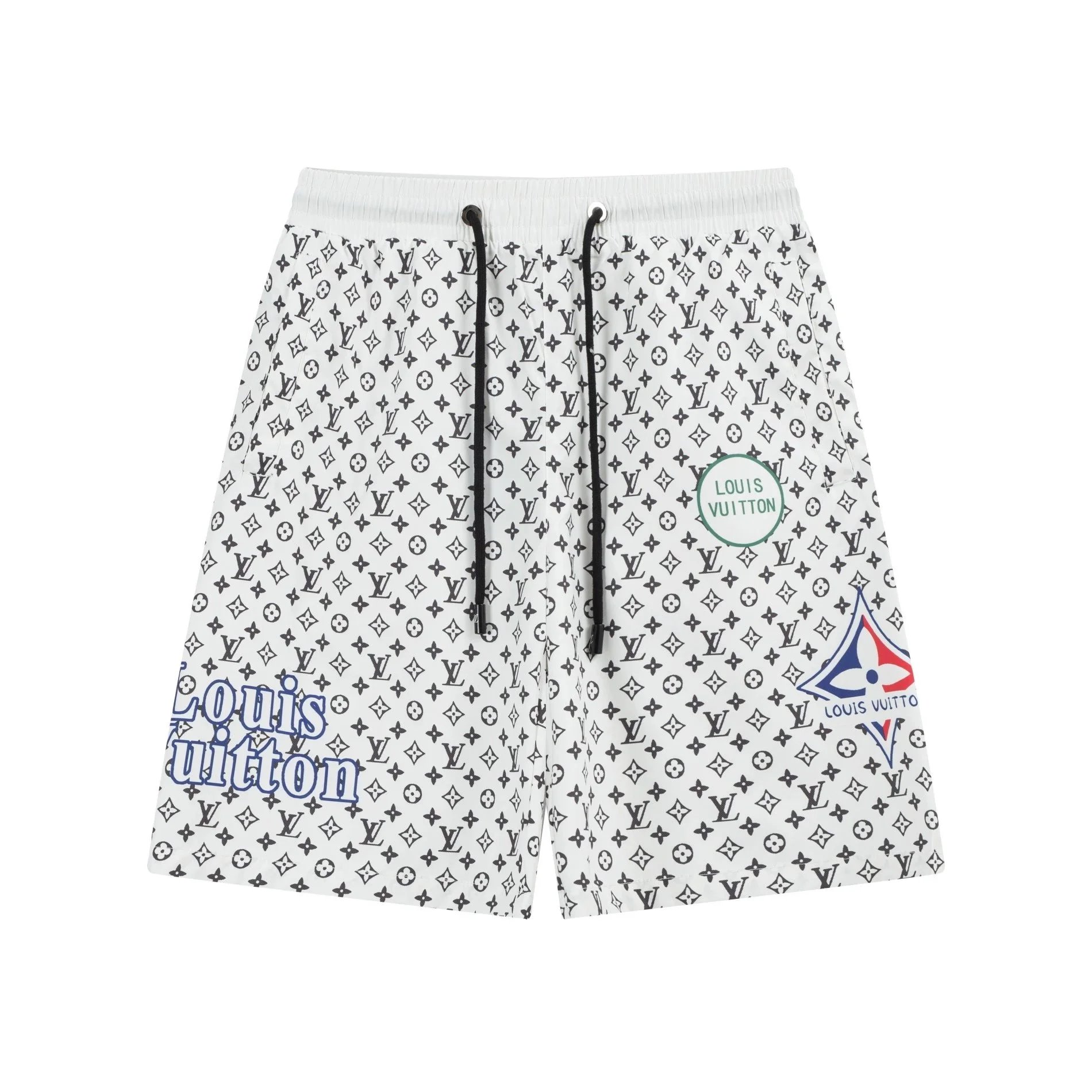 Off-White Floral Print Drawstring Shorts Multicolor - 2
