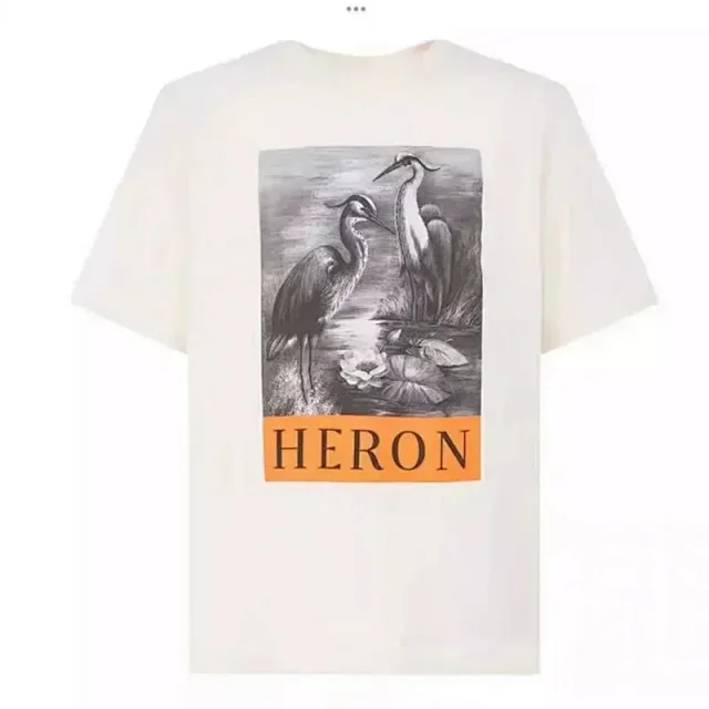 Unbranded T-Shirts Heron Graphic Crew Neck T-Shirt product detail image 4