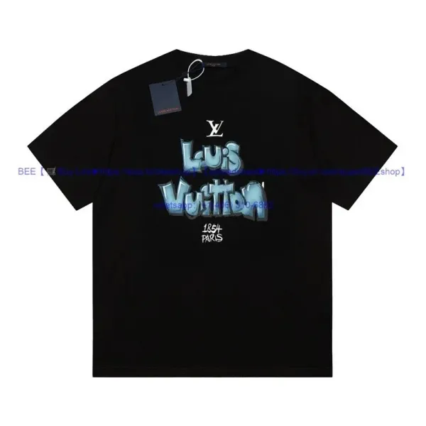 Louis Vuitton Graphic Print Black T-Shirt - 53
