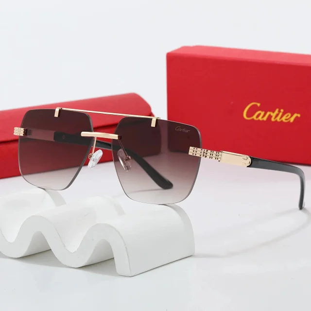 Cartier Eyewear Assorted metal-frame sunglasses designs product detail image 7