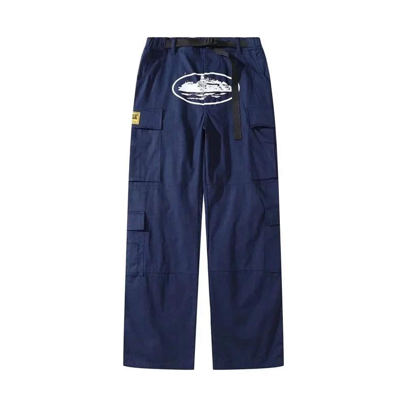 Corteiz Shorts Cargo with Webbing Belt and Oval Graphic Print — 40