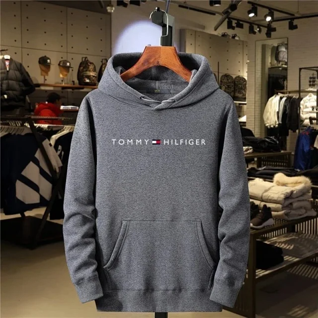 Tommy Hilfiger Hoodies & Sweatshirts Logo Pullover Hoodie with Kangaroo Pocket product detail image 12