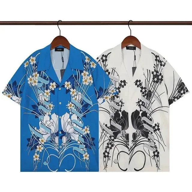 AMIRI Shirts Short-sleeve camp-collar printed product detail image 6