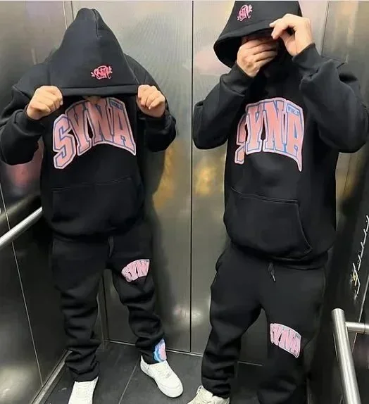 Syna World Tracksuits Logo-print hooded tracksuit product detail image 4