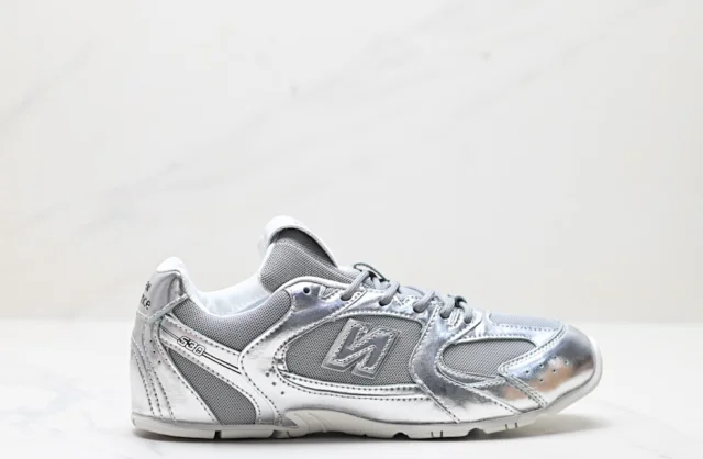 Miu x New Balance Low-top suede and mesh sneakers product detail image 8