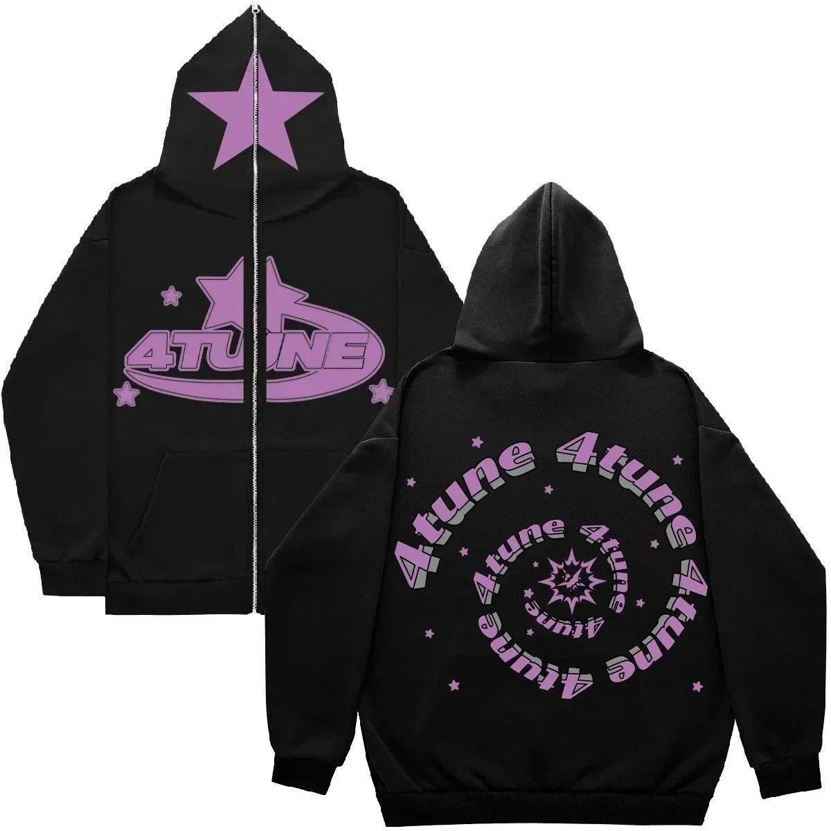 Trapstar Hoodies & Sweatshirts SQ002 zip-up hoodie with graphic prints — 34 black