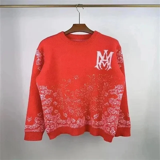 Amiri Knitwear Crew-Neck Logo Knit Sweater product detail image 6