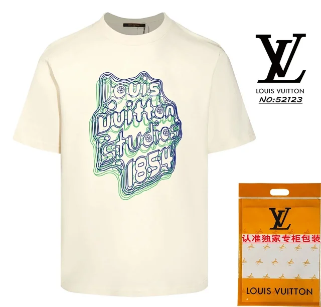 Louis Vuitton Round-neck graphic short-sleeve T-shirt product detail image 2